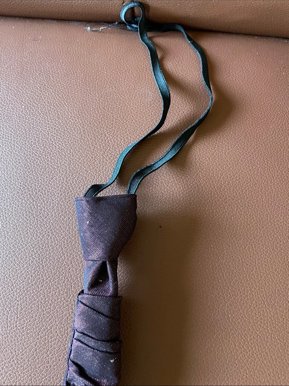 Kid Dark Brown Solid Necktie